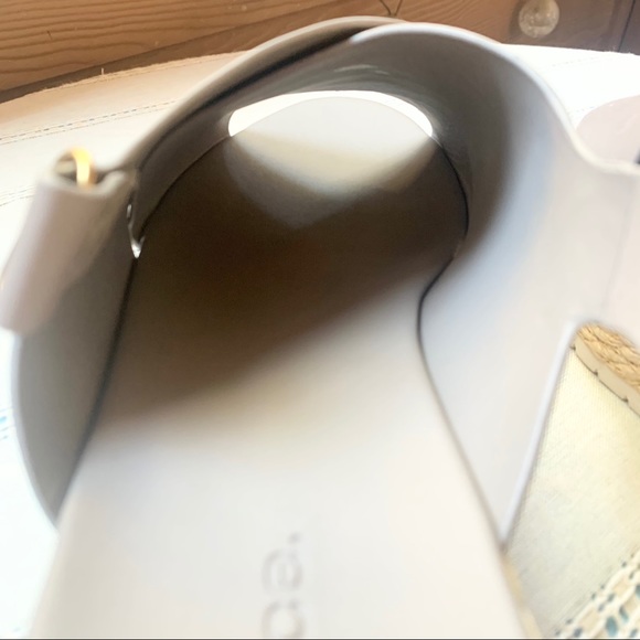 NWT Vince Jesson Espadrille Slingback Sandal Smoke Grey Platform Wedge Woven - Picture 9 of 11